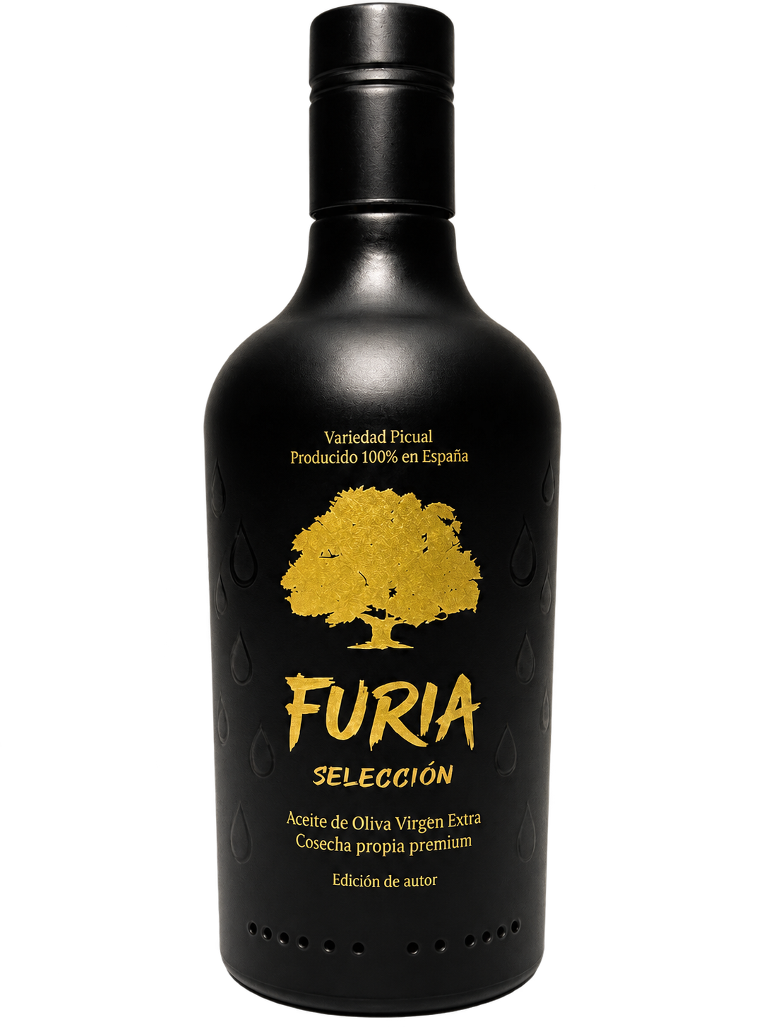 Botella negra de AOVE Picual Furia Selección